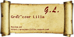 Gráczer Lilla névjegykártya
